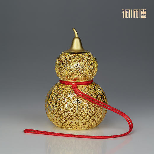 铜师傅《福禄香囊》客厅桌面花丝铜葫芦摆件 装饰品 节日礼物 商品图3