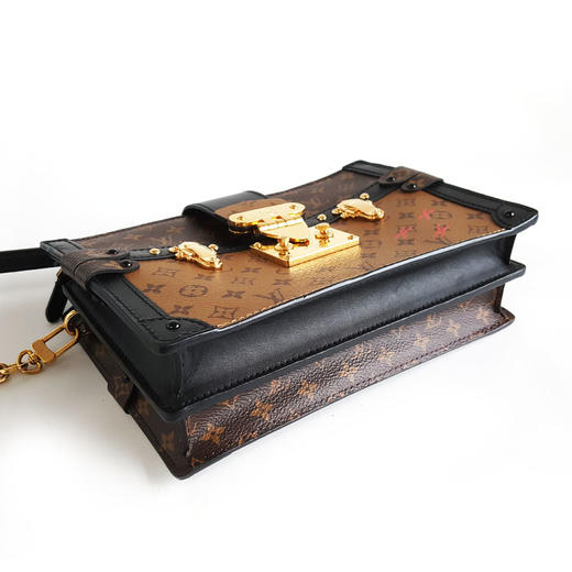 【95新】LV路易威登M43596老花拼色trunk clutch 软盒子单肩斜挎包女士190426TJ06 商品图6