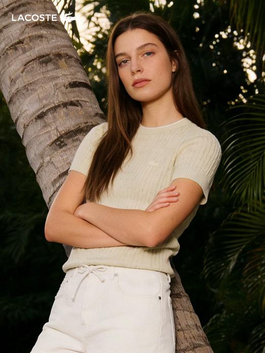 韩里韩气麻花衫，小标刺绣工艺。法式复古圆领亲肤针织衫E042568 商品图9