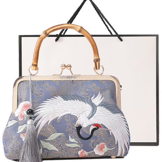 【轻奢中年女士包】实用送妈妈节日礼物 刺绣仙鹤包包礼盒套装 母亲节礼物 商品图4