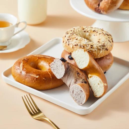 麦德龙 麦臻选 贝果组合8粒（原味&蓝莓&全麦&碱水）560g 商品图2