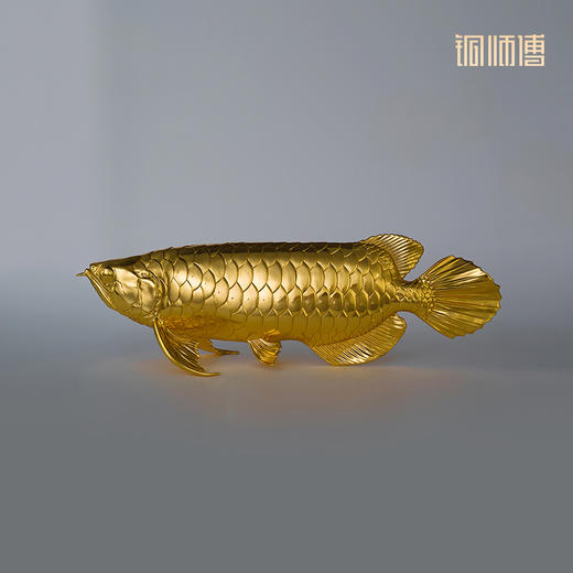 铜师傅 铜摆件《金龙鱼》客厅桌面玄关柜办公桌中式家居装饰品 商品图6