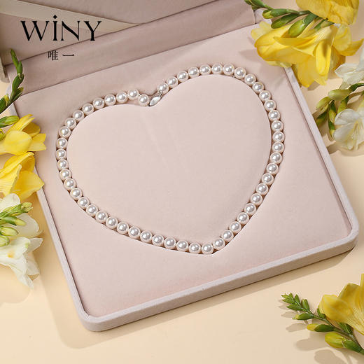 WINYS925 银清辉珠串项链 施华洛世奇仿珍珠简约气质女款饰品 商品图1