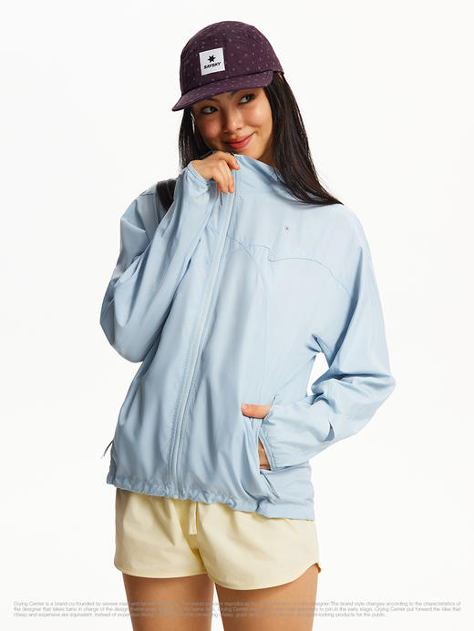 CryingCenter 抗紫外线轻薄皮肤衣防晒衫外套跑步户外连帽中性 商品图4