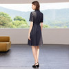 IWY/简约干练牛仔西装连衣裙女夏季短袖收腰显瘦职业套裙工作服26Q968 商品缩略图4