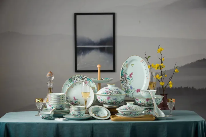 72头虞美人餐具