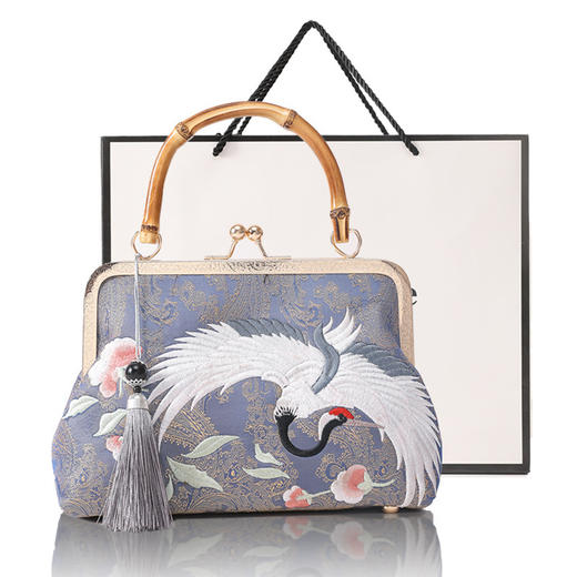 【轻奢中年女士包】实用送妈妈节日礼物 刺绣仙鹤包包礼盒套装 母亲节礼物 商品图2