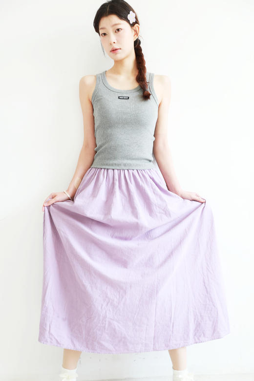 工字背心tee，元祖灰配色。低饱和氛围感复古法式圆领马甲E042566 商品图13