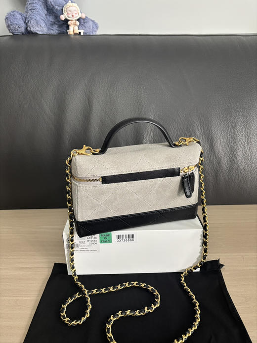 春季特惠💰980 原单香奈儿AP5186 26Ss麂皮灰拼黑LP盒子包 商品图3