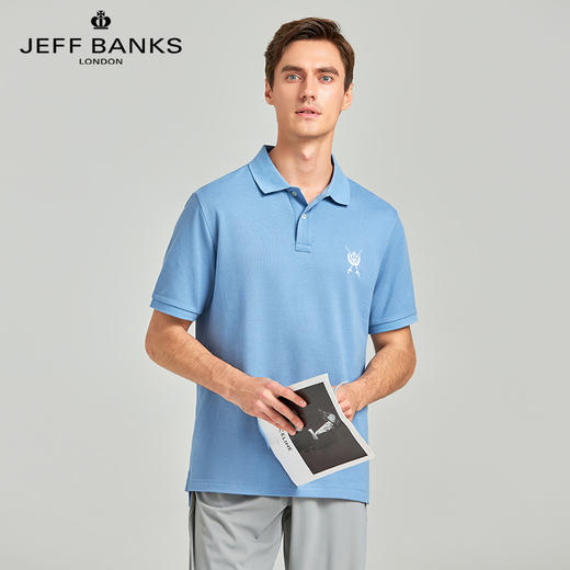 清仓【英国高端男装】JEFF BANKS 珠地棉网孔POLO衫 JBP2023001  纯色简洁 时尚百搭 简约版型 商务休闲通勤 商品图7