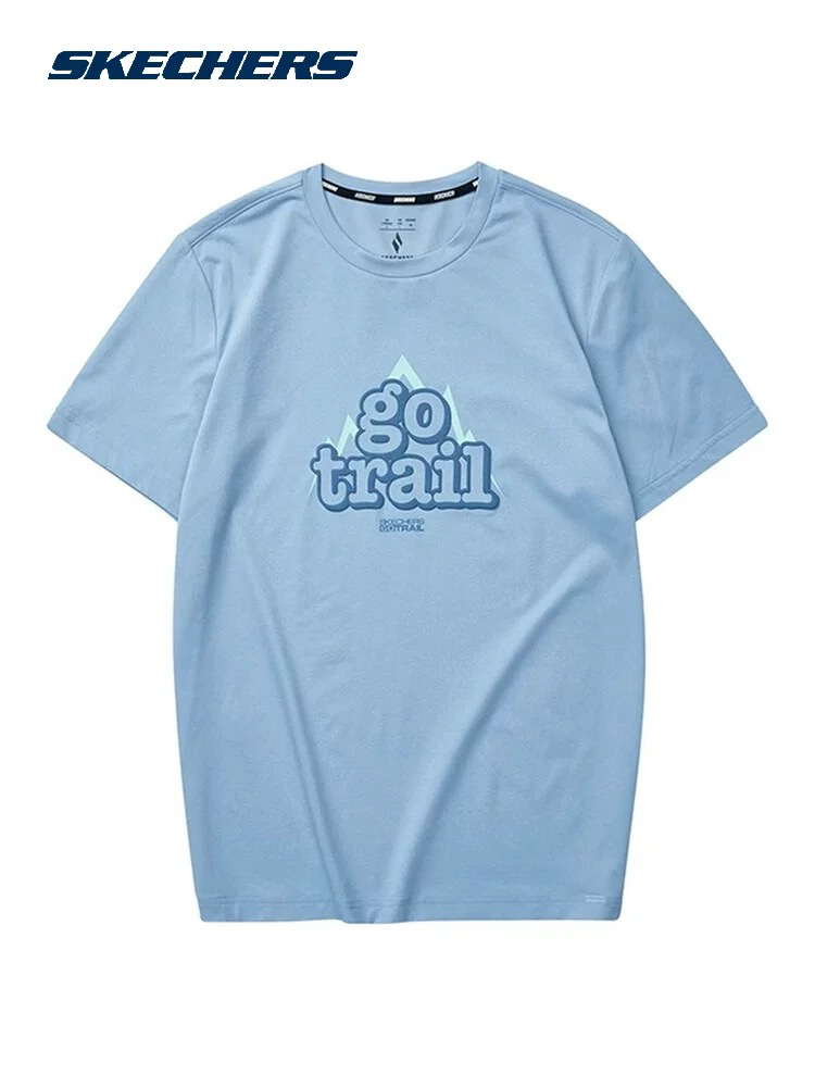 XY｜斯凯奇男士透气吸湿简约百搭舒适休闲T恤L224M005