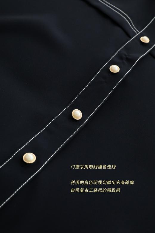 雅*同款复古撞色镂空翻领无袖抽绳上衣 商品图11