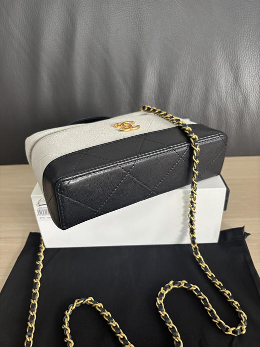 春季特惠💰980 原单香奈儿AP5186 26Ss麂皮灰拼黑LP盒子包 商品图4