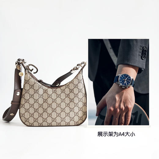 【95新】GUCCI古驰699409老花attache饺子包单肩斜挎包女士220426AK07 商品图8