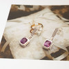 【天然正品】AU750白金镶钻镶天然0.778克拉天然紫色蓝宝石（浪漫、忠诚）耳环17号（戒圈可改）160426NJM88 商品缩略图2