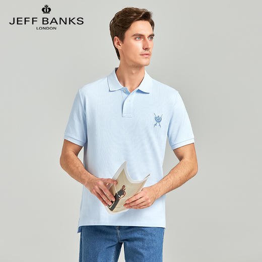 清仓【英国高端男装】JEFF BANKS 珠地棉网孔POLO衫 JBP2023001  纯色简洁 时尚百搭 简约版型 商务休闲通勤 商品图11