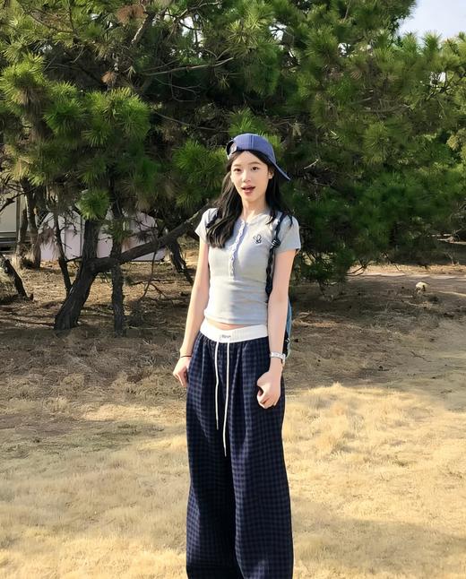 韩代八/奶格子裤来啦！赵露思女孩必备 商品图1