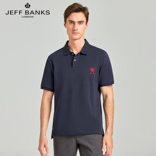 清仓【英国高端男装】JEFF BANKS 珠地棉网孔POLO衫 JBP2023001  纯色简洁 时尚百搭 简约版型 商务休闲通勤 商品图2