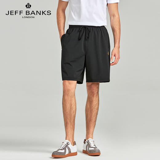 清仓【英国高端男装】JEFF BANKS  小皇冠凉感防晒短裤 JBKS202301 防晒力UPF50+，凉感透气，轻薄轻盈，立体剪裁，时尚百搭；抽绳松紧腰头，双侧口袋； 商品图1