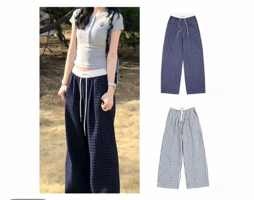 韩代八/奶格子裤来啦！赵露思女孩必备 商品图0