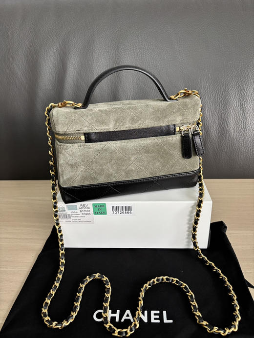 春季特惠💰980 原单香奈儿AP5186 26Ss麂皮灰拼黑LP盒子包 商品图3