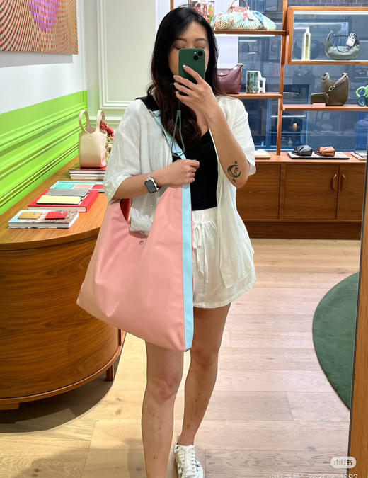 🌸龙家Re-play撞色托特斜挎包 商品图10