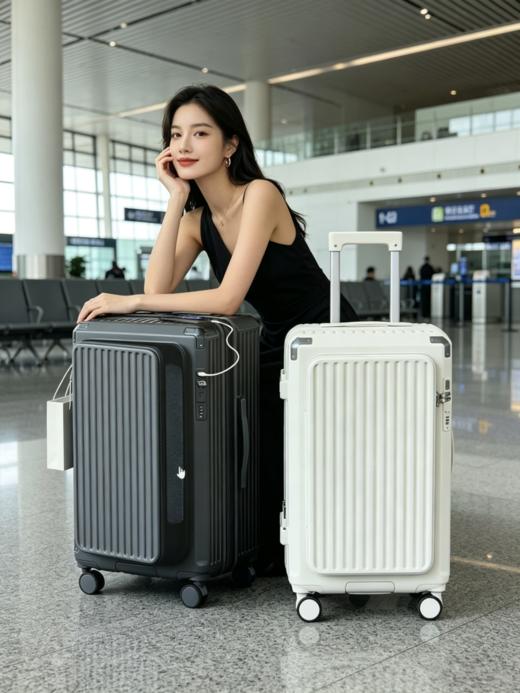 翻盖侧开口可扩容PC行李箱 | 1:9大深仓，4CM扩充层，短途出差/旅行一个箱子全搞定 商品图2