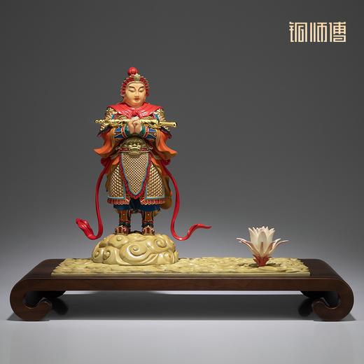 铜师傅 铜摆件《昙花一现为韦陀》桌面客厅办公室家居装饰品摆 商品图2