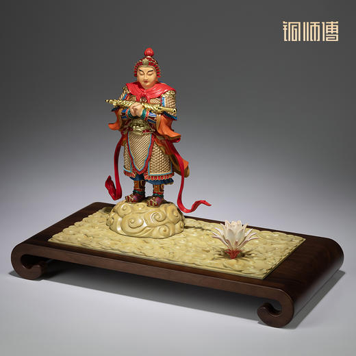 铜师傅 铜摆件《昙花一现为韦陀》桌面客厅办公室家居装饰品摆 商品图1