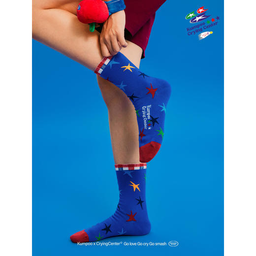 CryingCenterxKumpoo薰风联名2.0运动复古羽毛球棉袜 女款 商品图1