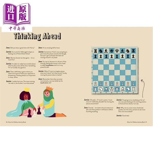 【中商原版】儿童国际象棋活动书 英文原版 Chess for Children Activity Book Sabrina Chevannes 商品图3
