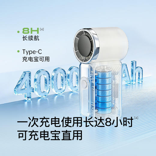 【小如口红的mini风扇】超大风力！百斯腾手持高速小风扇 降温神器 长续航 迷你户外2026新款  小如口红  5大安全技术 商品图7