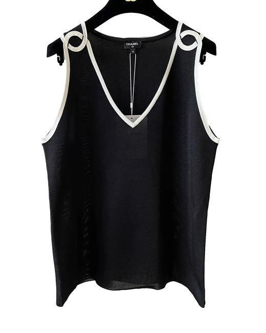 女款V领丝质针织背心he025 商品图0