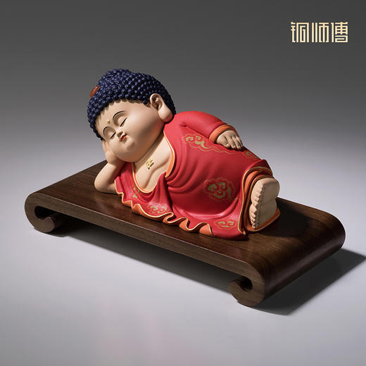 铜师傅《卧佛吉祥》客厅桌面铜佛像摆件 家居工艺品摆件 商品图3