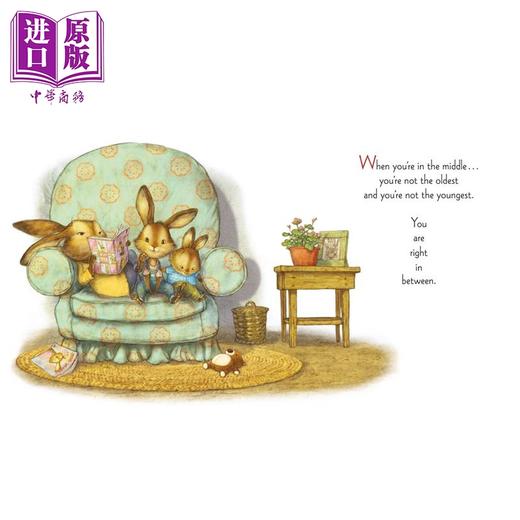 【中商原版】排在中间的兔子 Bunny in the Middle 英文原版 儿童绘本 图画故事书 讲述在兄弟姐妹中排行中间的故事 进口童书 商品图1