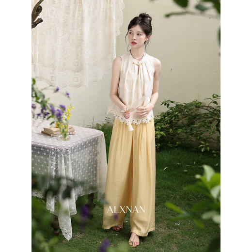 鹿向南【0428/20:00新品前1小时7折限量100件】黄色休闲裤 商品图3