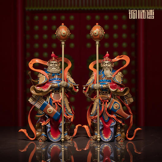 铜师傅《福运门神》客厅玄关铜摆件 家居装饰工艺品 商品图0