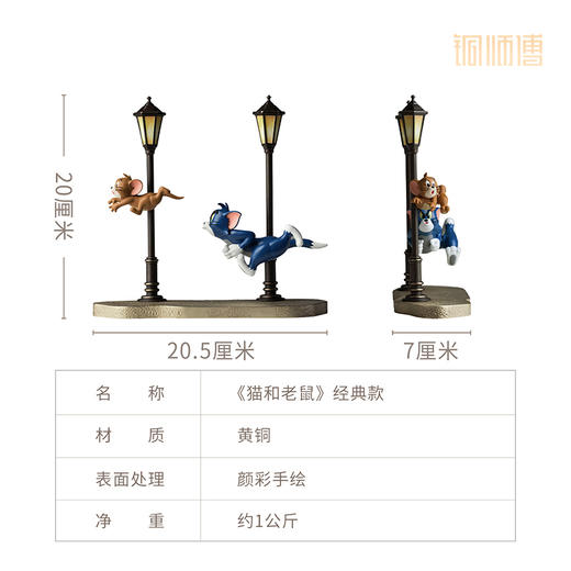 铜师傅 正版授权《猫和老鼠》经典款 限量手办 桌面铜摆件工艺 商品图5