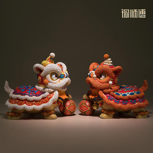 铜师傅《狮舞祥瑞》客厅玄关铜狮子摆件 家居装饰工艺品 商品图3