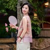 西子/三生三世重磅桑蚕丝提花欧根纱新中式立领马甲/MJBH1555 商品缩略图1