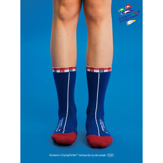 CryingCenterxKumpoo薰风联名2.0运动复古羽毛球棉袜 女款 商品图3