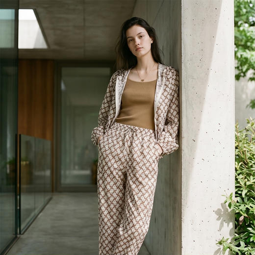 PALUOPO/PL春夏桑蚕丝复古连帽小个子真丝外套ES250737Z 商品图1