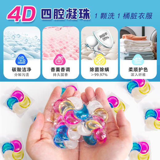 【9倍浓缩配方 高度浓缩 一颗洗一大桶】Deterby迪果香氛洗衣凝珠 4D多效合一去污留香除菌灭螨 香氛洗衣凝珠36颗 端庄的东方香调 商品图8