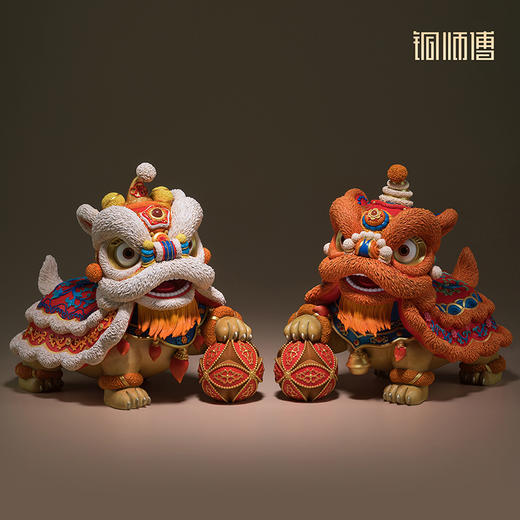 铜师傅《狮舞祥瑞》客厅玄关铜狮子摆件 家居装饰工艺品 商品图2