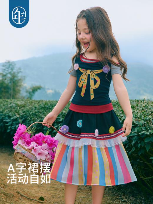 【云优选】年衣童装儿童半身裙女童2026年新款超美民族风中大童A字裙子长裙 商品图2