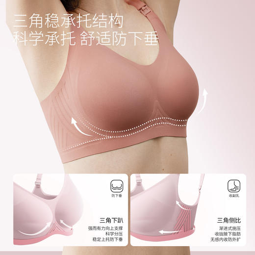 【内衣内裤专场】EMXEE嫚熙小奶皮哺乳内衣聚拢防下垂怀孕期专用产后喂奶文胸罩 商品图1