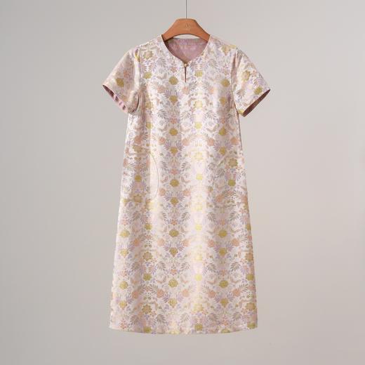 西子/锦呈祥36姆米双面穿非遗宋锦喜妈妈婚宴连衣裙/CQTJ1251 商品图0