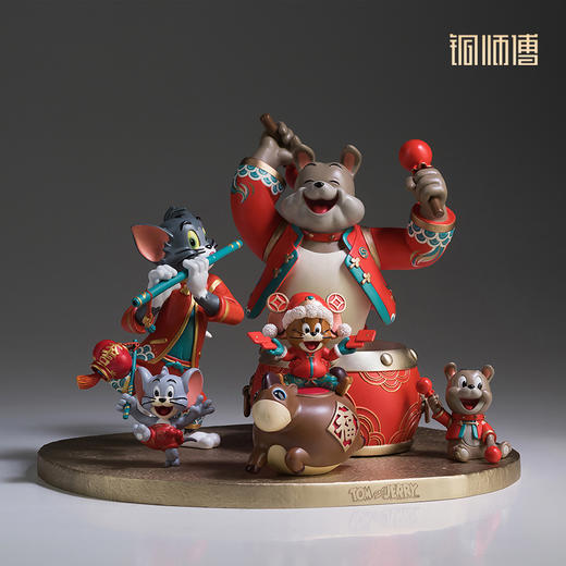 铜师傅 正版授权《猫和老鼠》全家欢 限量手办 桌面铜摆件 工艺品 商品图3