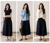 天丝亚麻阔腿九分裙裤 商品缩略图7