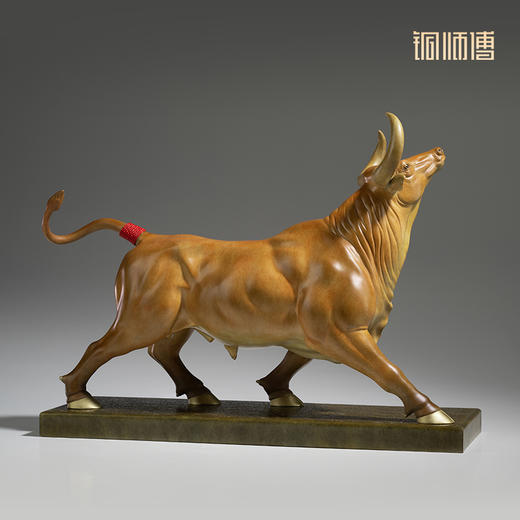 铜师傅 铜摆件《劲牛》客厅桌面办公室开业乔迁家居装饰品礼物 商品图3